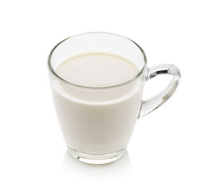 Close-up of tea cup against white background