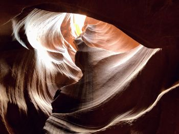 Low angle view of rock formation