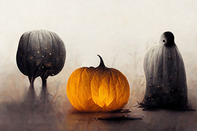 Close-up of pumpkin on table