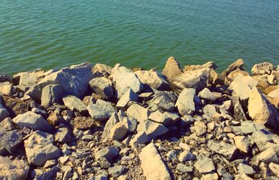 View of rocky beach