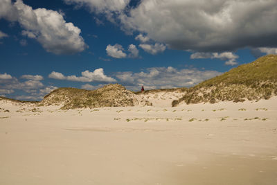 Scenic view of desert against sky