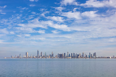 Scenic view of kuwait city 