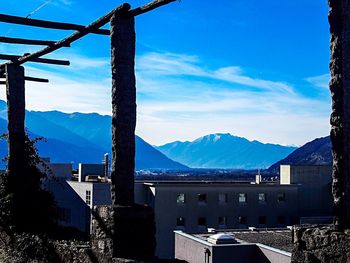 View of mountain range against the sky