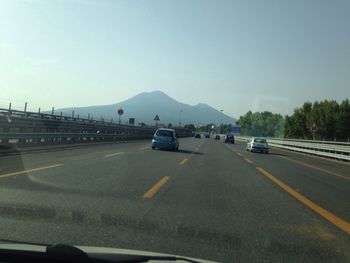 Cars moving on road