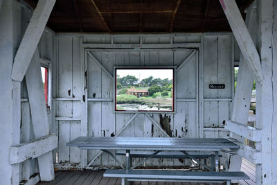 Interior of abandoned building