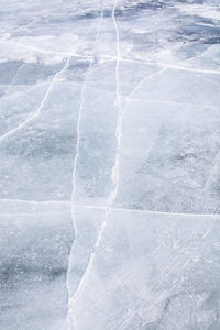 Surface of frozen lake