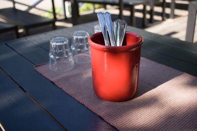 Close-up of drink on table