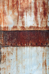 Full frame shot of rusty metal wall