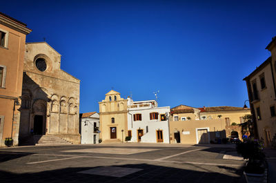 View of historic building against blue sky