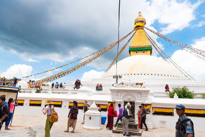 Group of people at temple