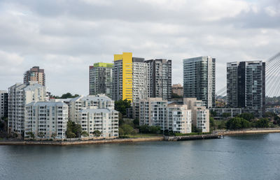 Buildings in city against sky