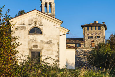 Autumn colors cover the cassacco castle. friuli. italy