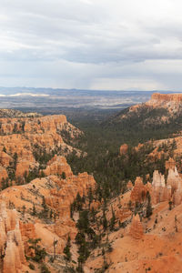 Scenic view of landscape against cloudy sky