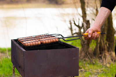 Bbq, barbecue on the nature