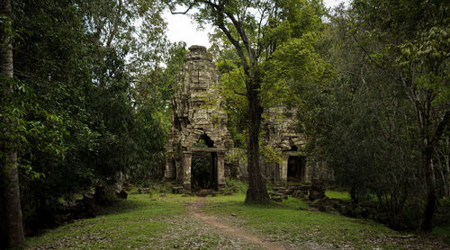 View of old building in forest