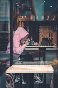 Young woman looking away