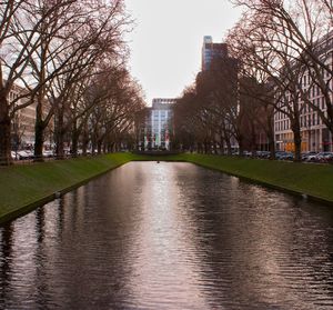 Canal passing through city