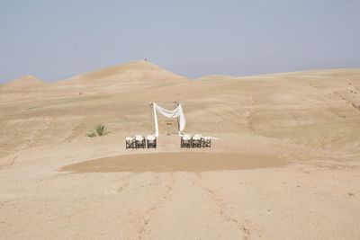 Scenic view of desert against sky