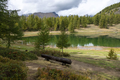 Lake of lod chamois aosta valley italy