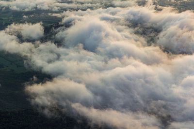 High angle view of clouds in sky