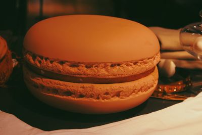 Close-up of ice cream on table