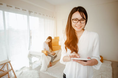 Young woman smiling