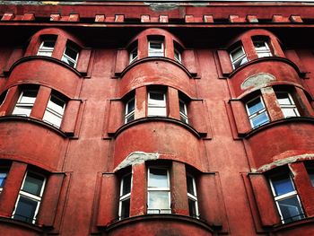 Low angle view of old building in city