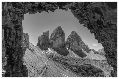 Panoramic view of tre cime di lavaredo