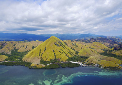 Aeria view of flores island, indonesia