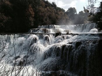 River flowing through rocks