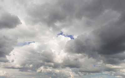 Low angle view of storm clouds in sky