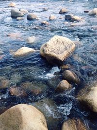 Rocks in sea