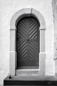 Close-up of window of historic building