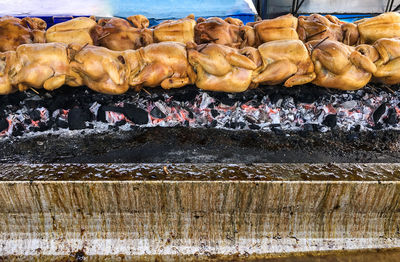 Close-up of meat for sale at market