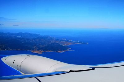 Aerial view of sea against sky