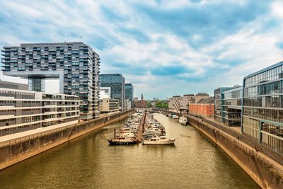 View of the rheinauhafen in cologne.