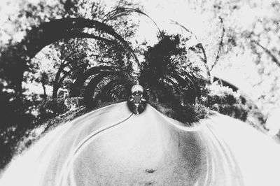 People walking on road