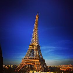 Low angle view of eiffel tower