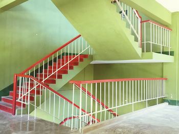 Empty staircase of building