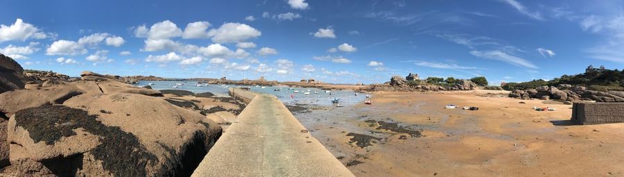 Panoramic view of beach against sky