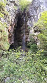 Scenic view of waterfall