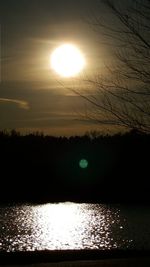 Sunset over lake