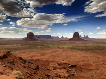 Scenic view of desert against sky