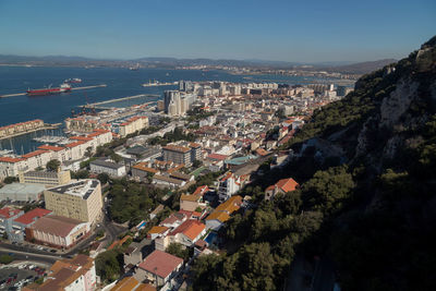 High angle view of cityscape