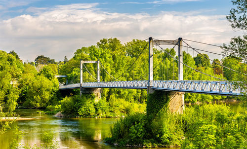 Bridge over river against sky