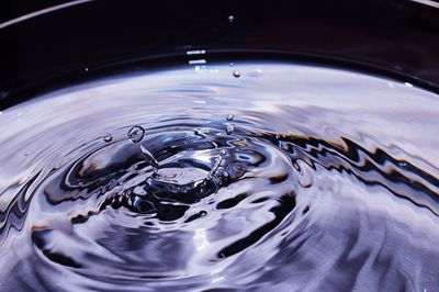 High angle view of rippled water