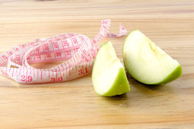 High angle view of fruits on table