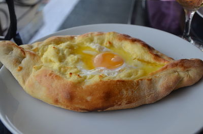 Close-up of bread in plate