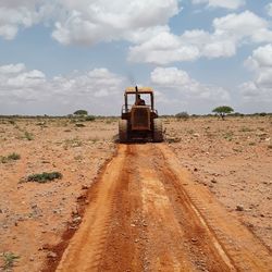 Construction a new road in a village near adado district