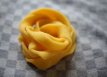 High angle view of orange on table